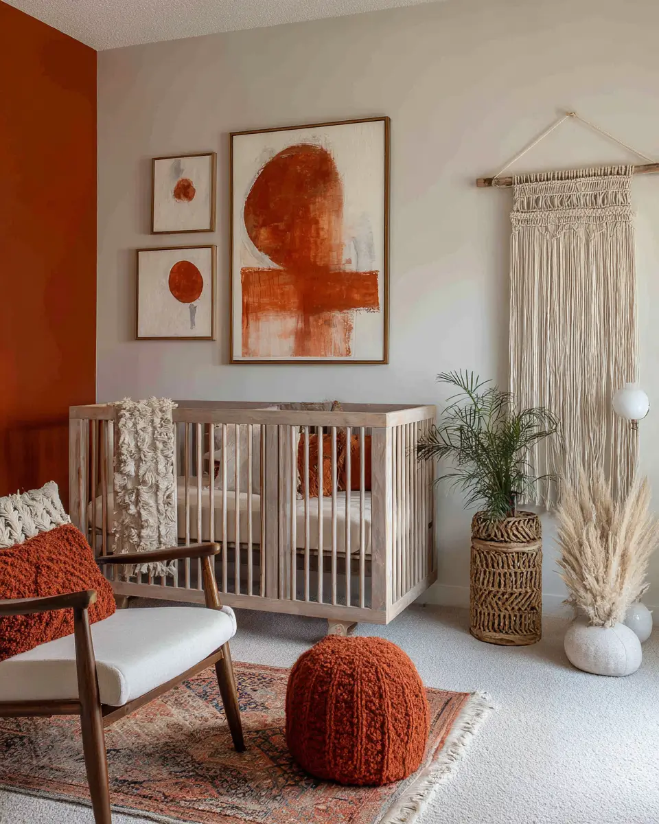Rust Contemporary Nursery Decor Ideas