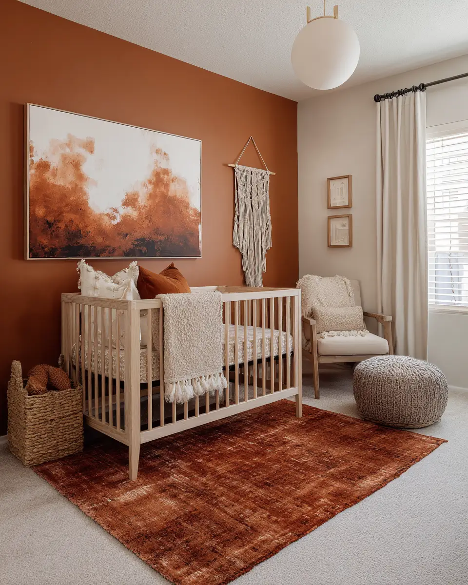 Rust Contemporary Nursery Decor Ideas