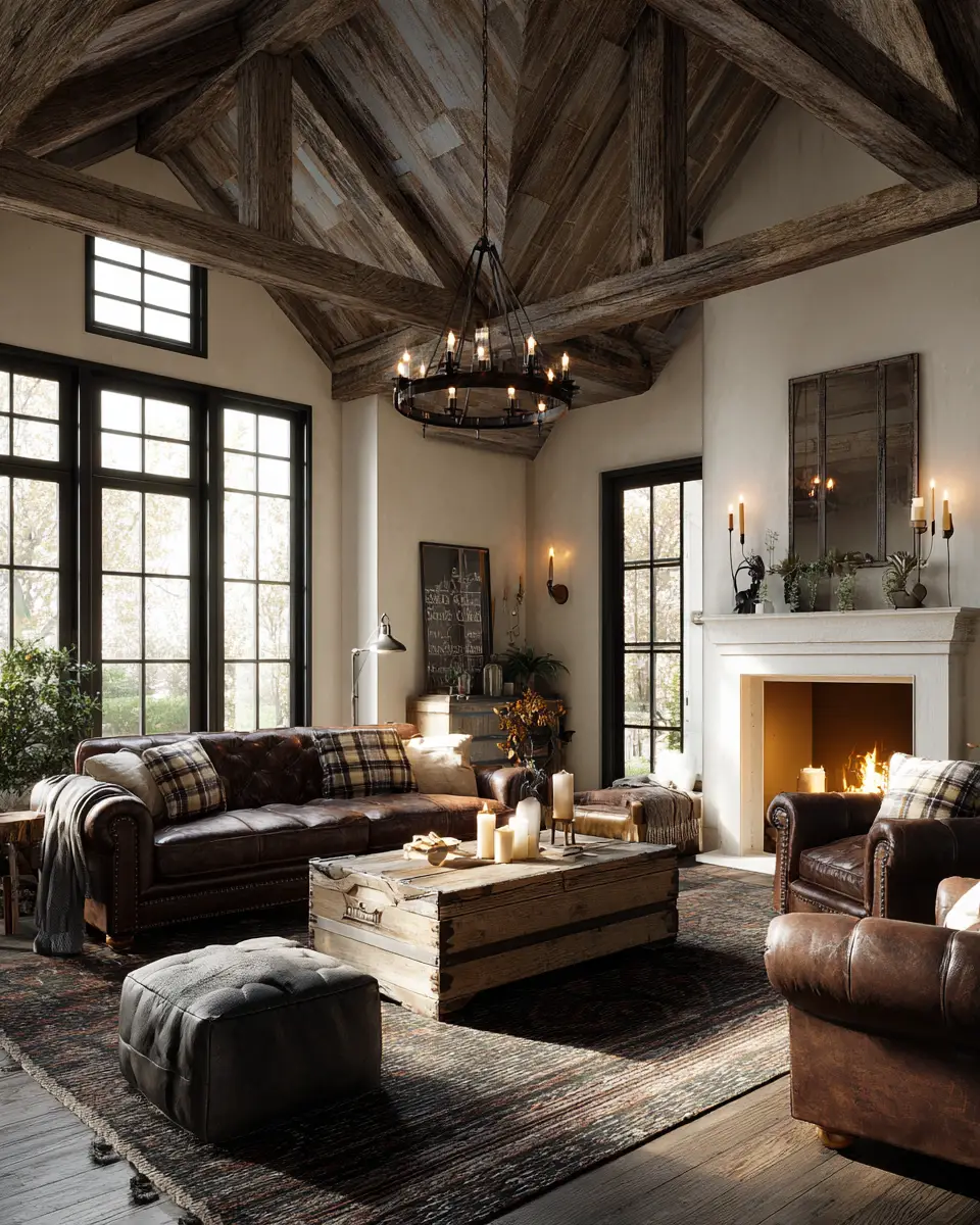 Rust Farmhouse Living Room Decor Ideas