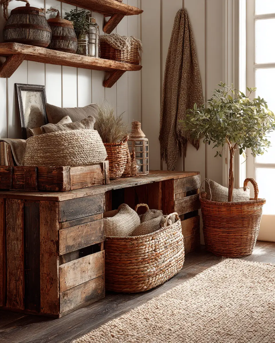 Rust Farmhouse Living Room Decor Ideas