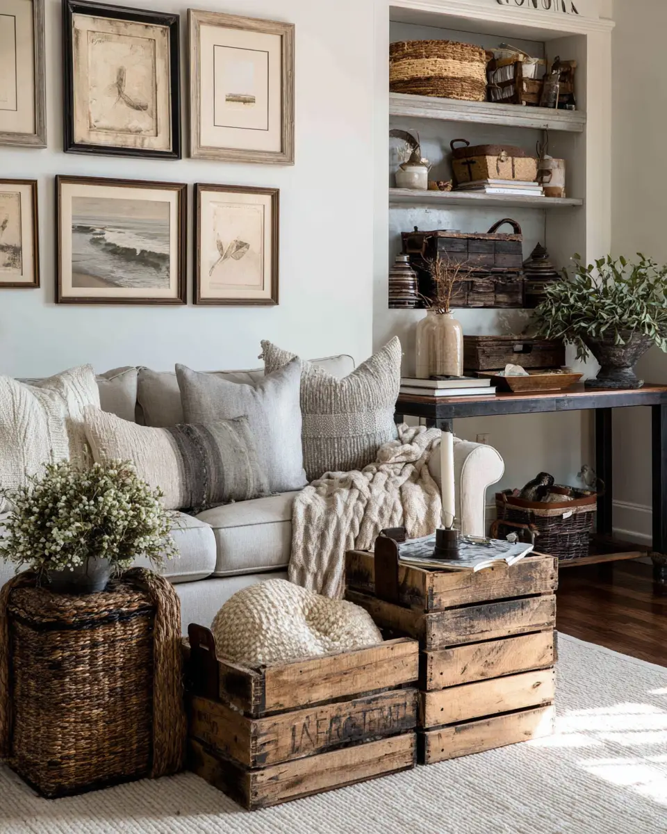 Rust Farmhouse Living Room Decor Ideas