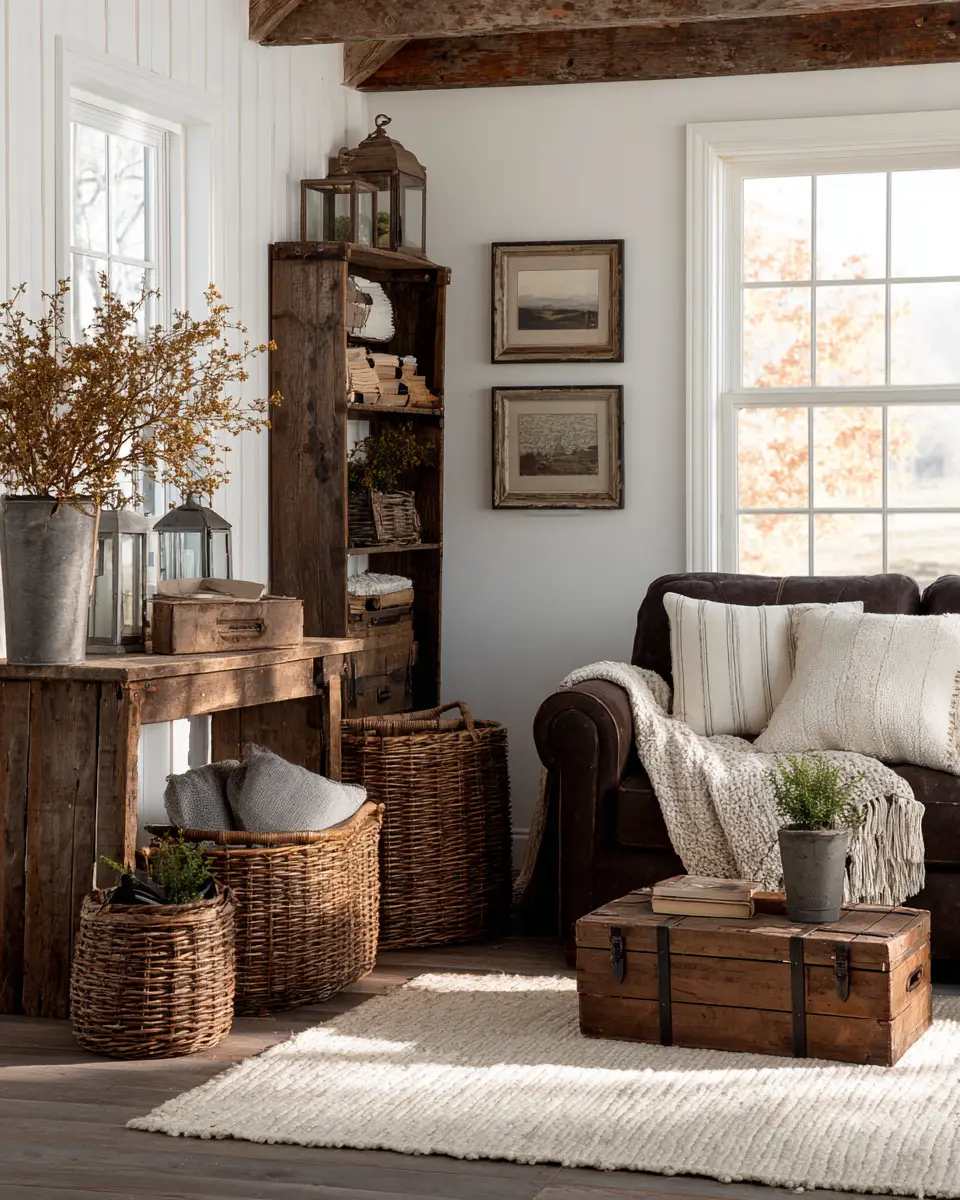 Rust Farmhouse Living Room Decor Ideas