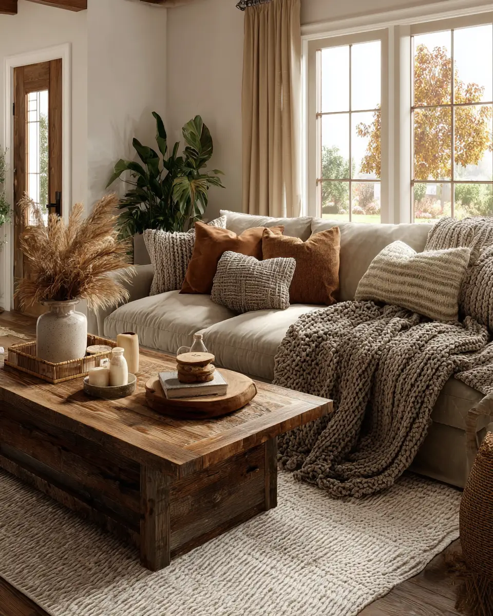 Rust Farmhouse Living Room Decor Ideas
