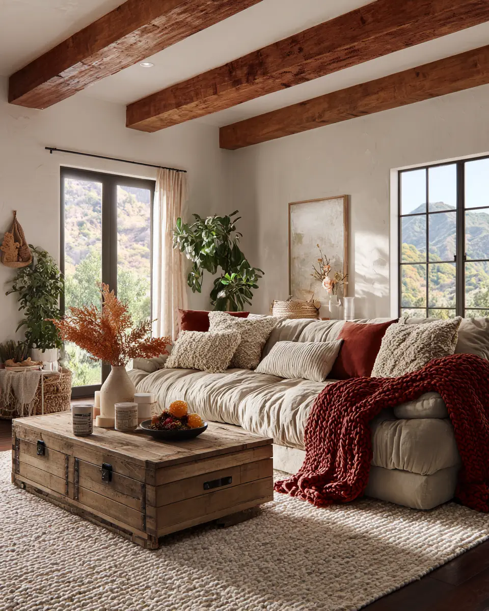 Rust Farmhouse Living Room Decor Ideas