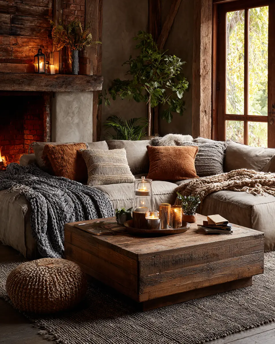 Rust Farmhouse Living Room Decor Ideas