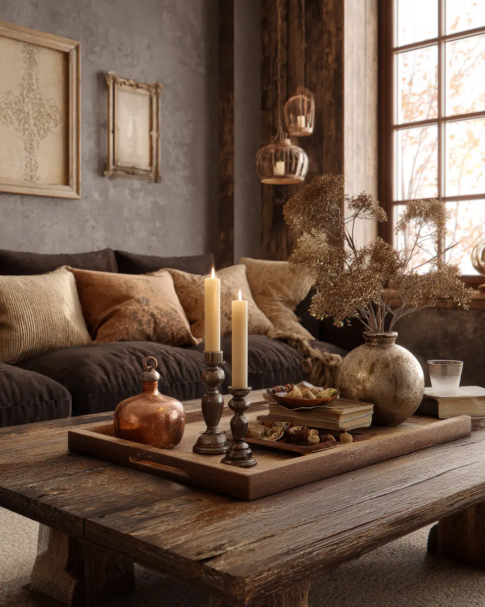 Rust Farmhouse Living Room Decor Ideas