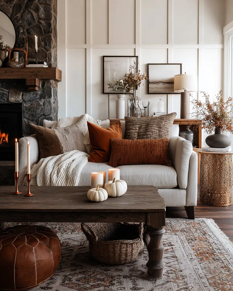 Rust Farmhouse Living Room Decor Ideas