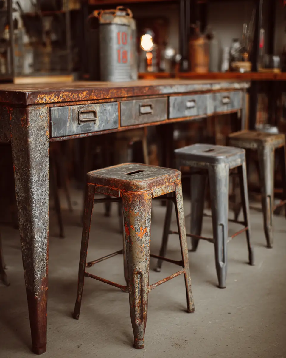 Rust Industrial Garage Decor Ideas