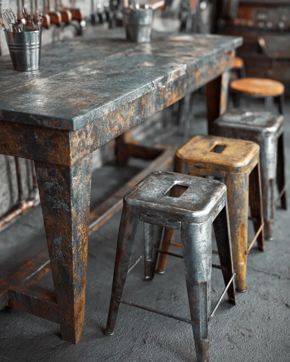 Rust Industrial Garage Decor Ideas