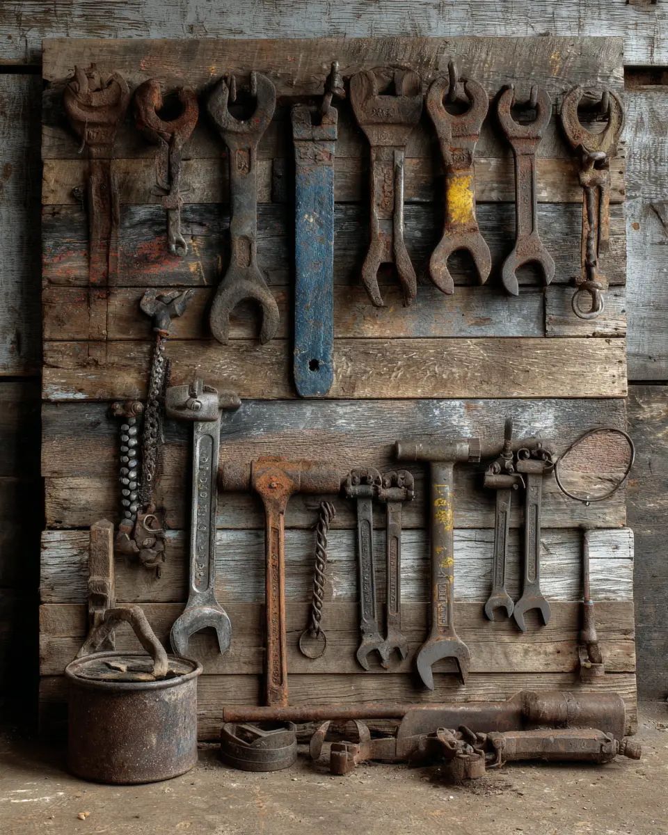 Rust Industrial Garage Decor Ideas
