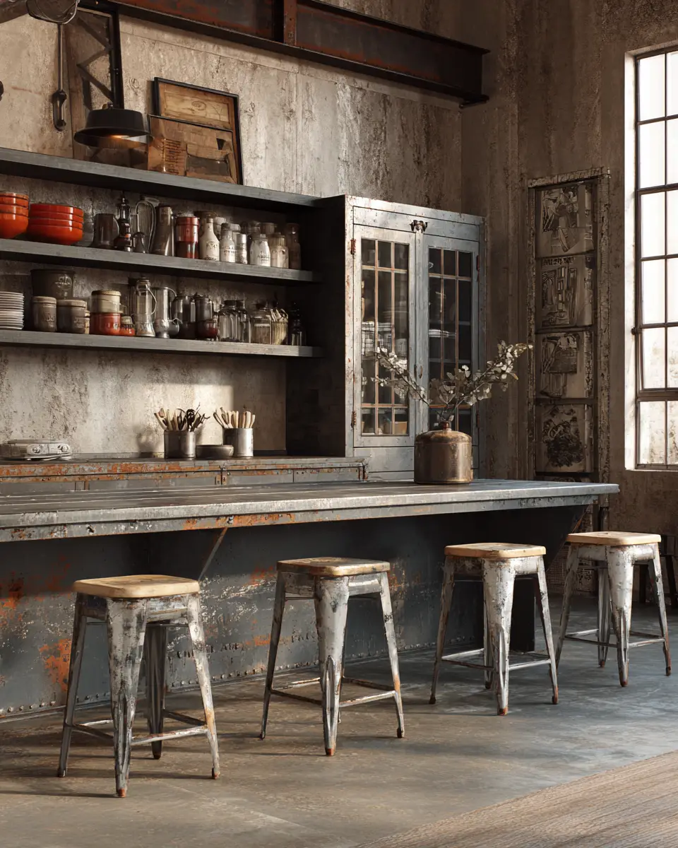 Rust Industrial Garage Decor Ideas