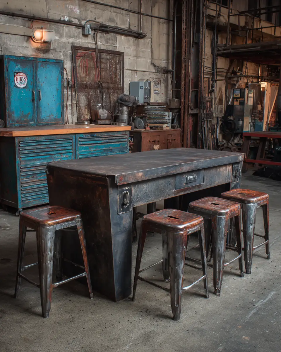 Rust Industrial Garage Decor Ideas