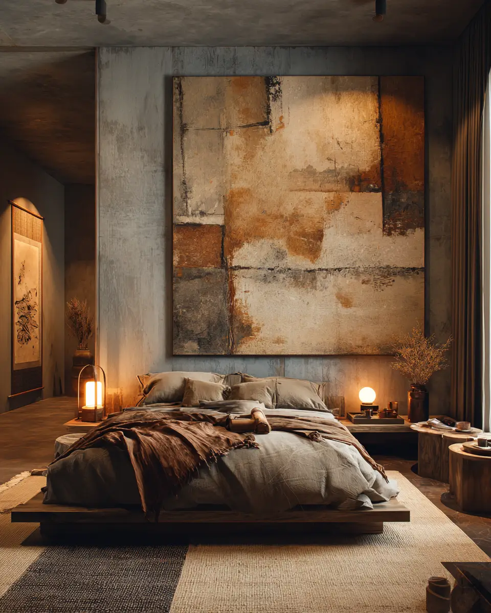 Rust Japandi Bedroom Decor Ideas
