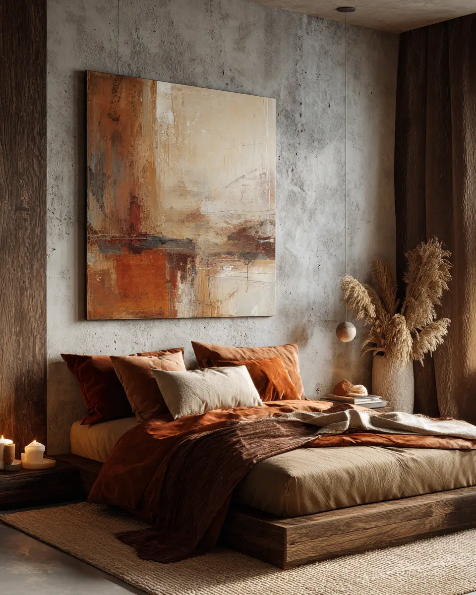 Rust Japandi Bedroom Decor Ideas