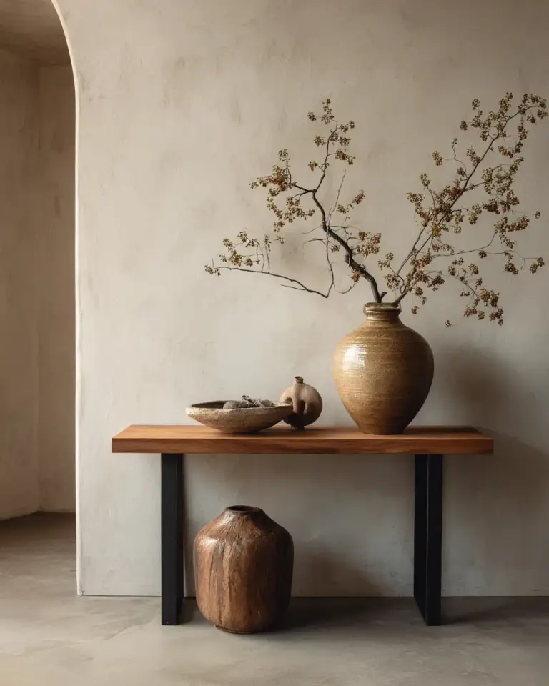 Rust Japandi Entryway Decor Ideas - Featured