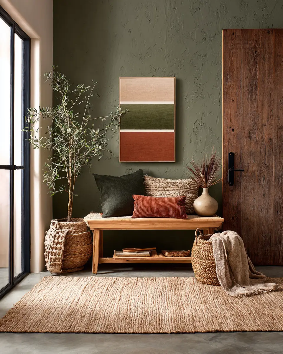 Rust Japandi Entryway Decor Ideas