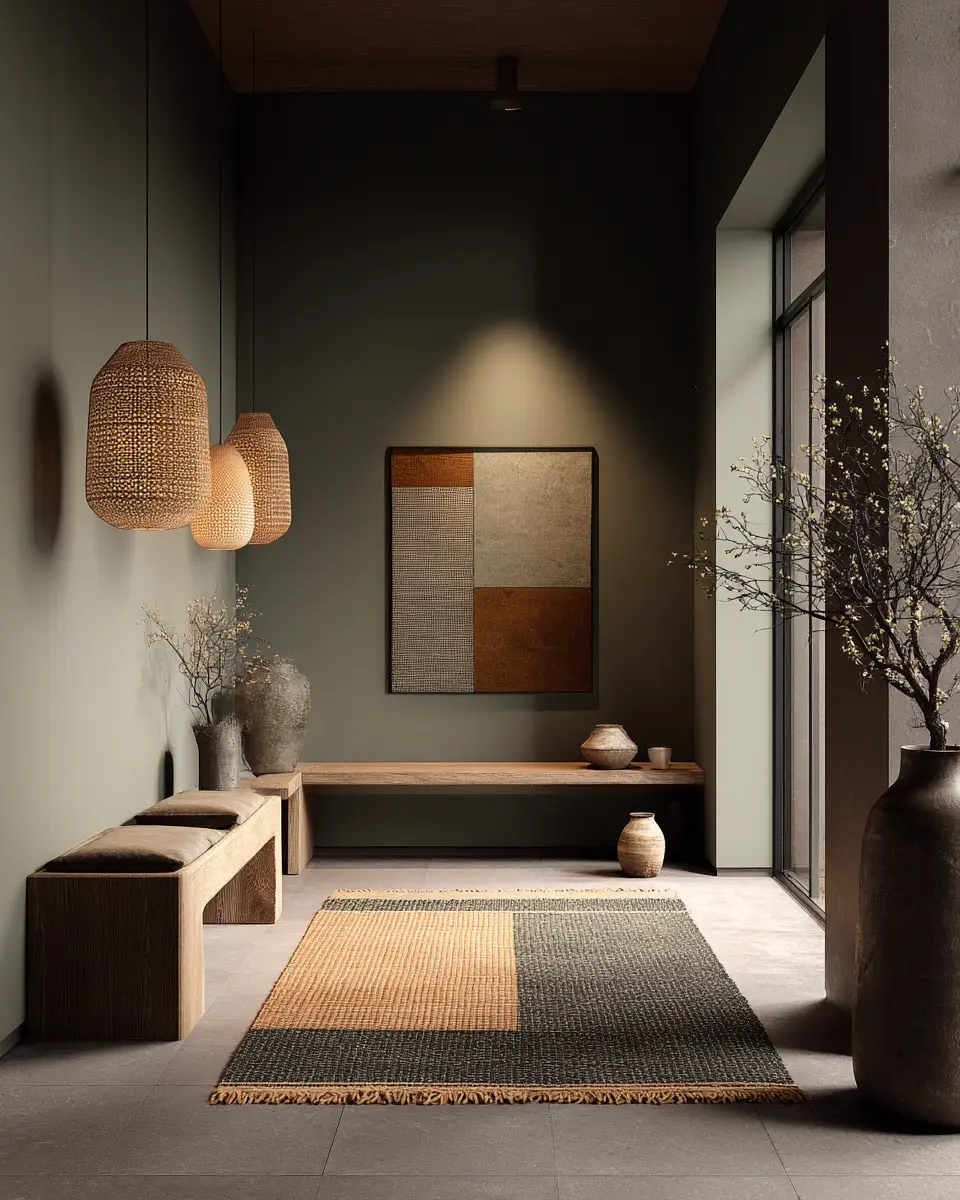 Rust Japandi Entryway Decor Ideas