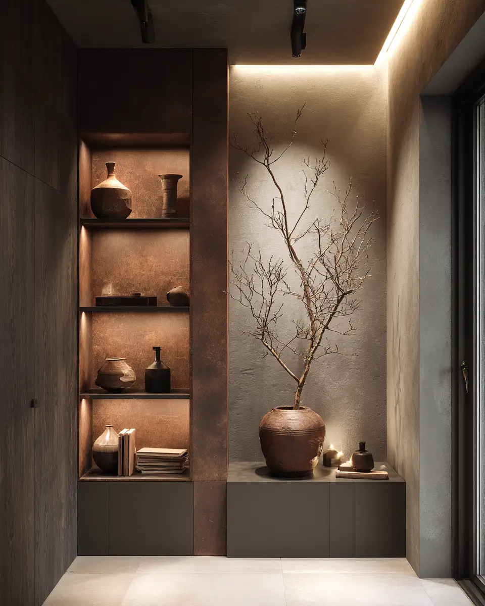 Rust Japandi Entryway Decor Ideas