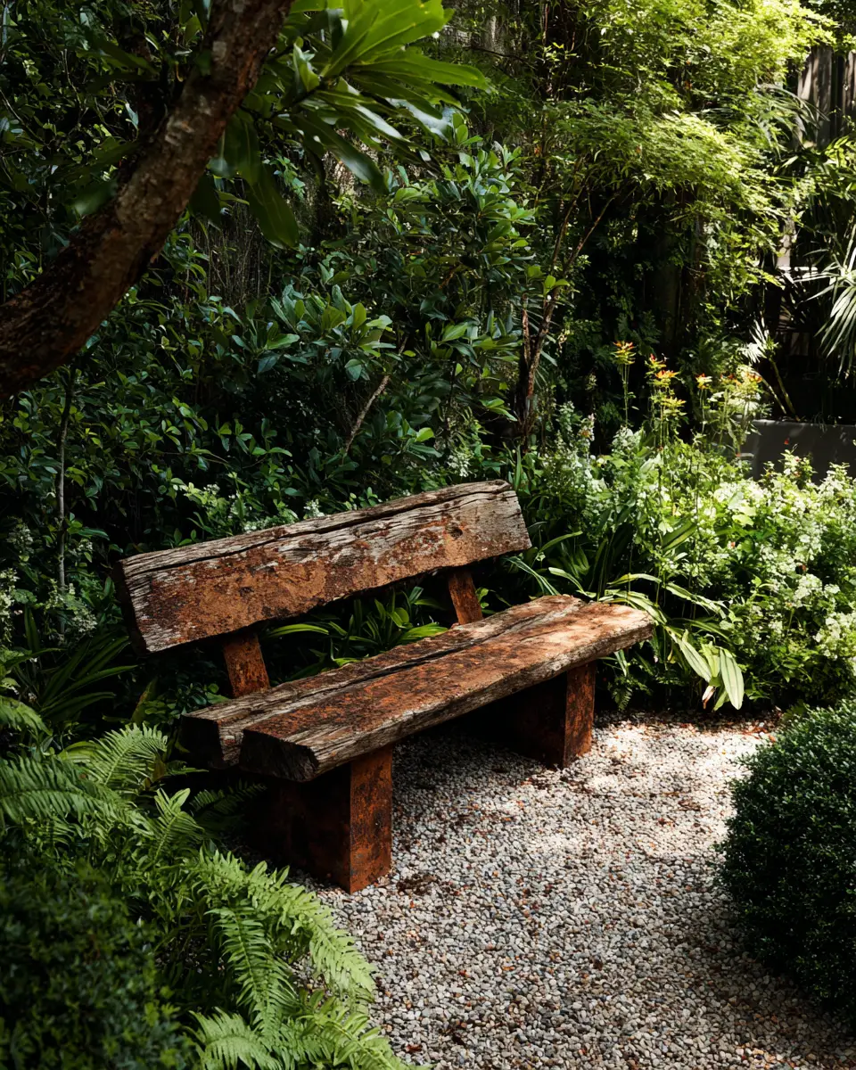 Rust Mid-Century Modern Garden Decor Ideas