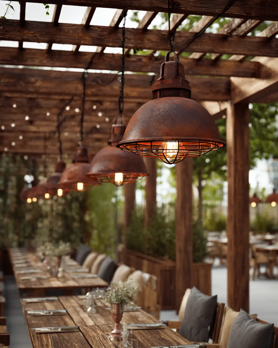 Rust Mid-Century Modern Garden Decor Ideas