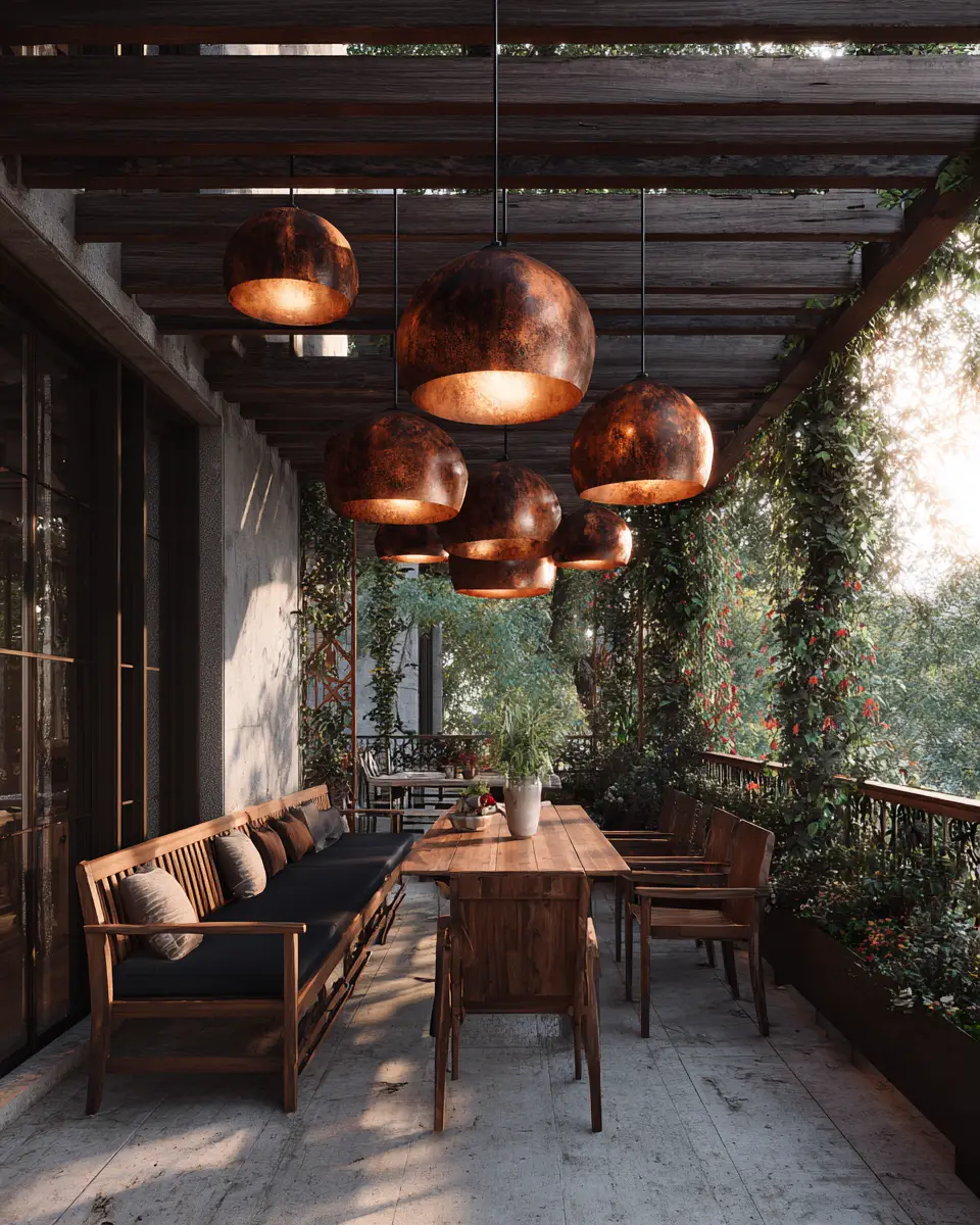 Rust Mid-Century Modern Garden Decor Ideas