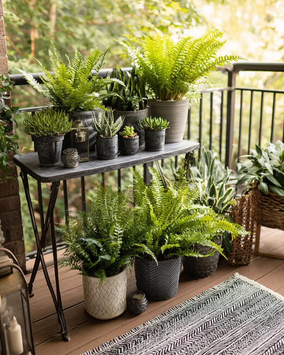 Rust Transitional Balcony Decor Ideas - Featured