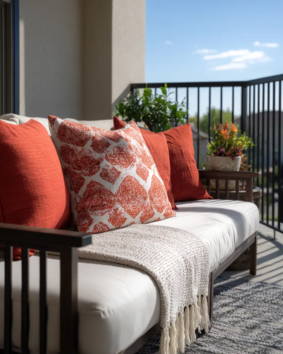 Rust Transitional Balcony Decor Ideas