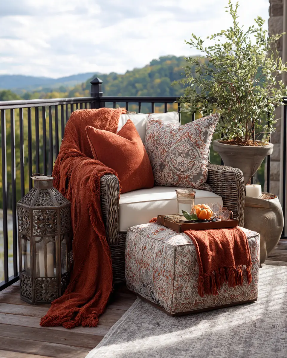 Rust Transitional Balcony Decor Ideas
