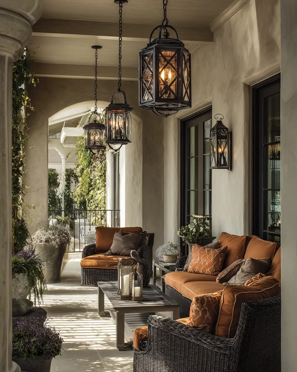 Rust Transitional Balcony Decor Ideas