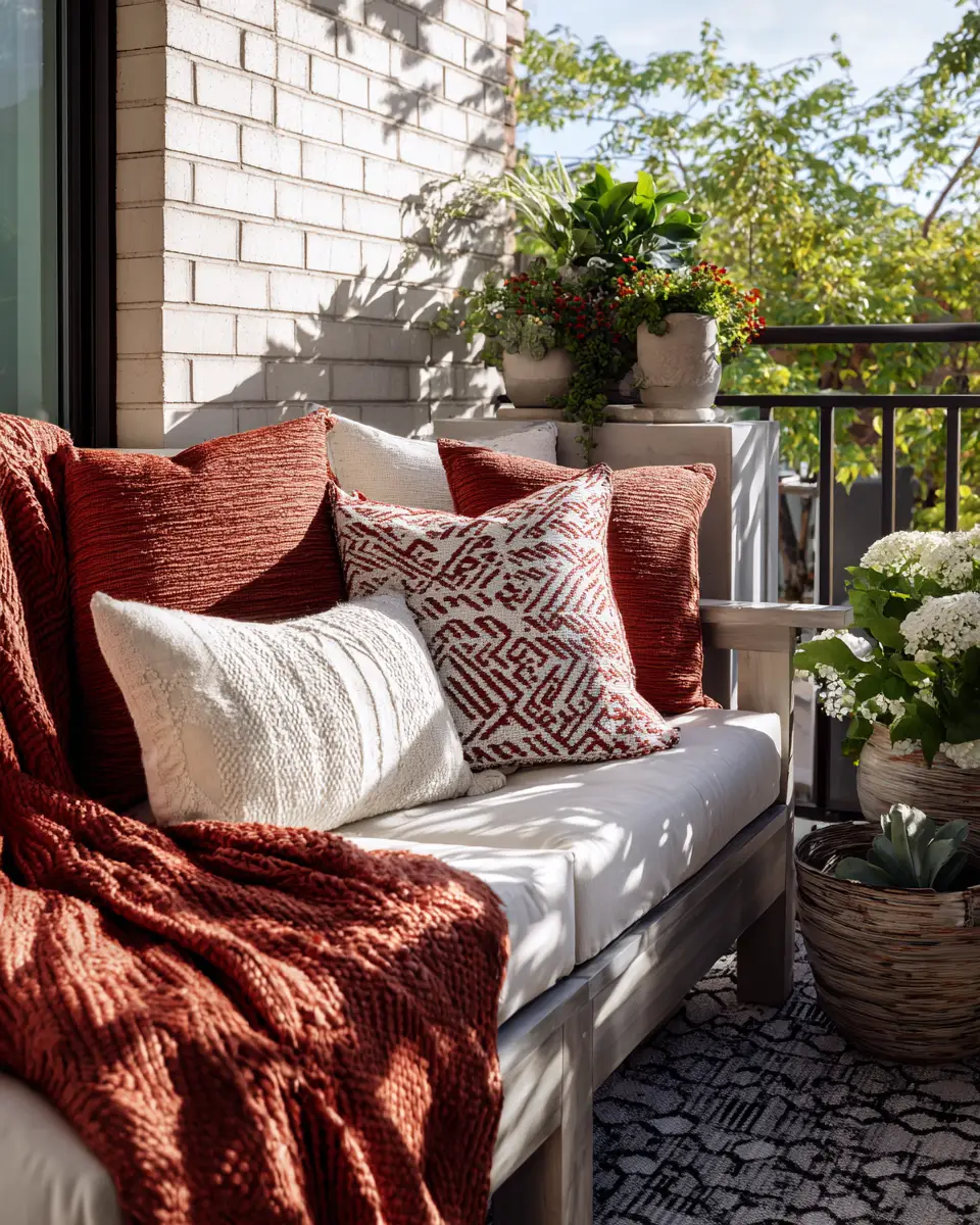 Rust Transitional Balcony Decor Ideas