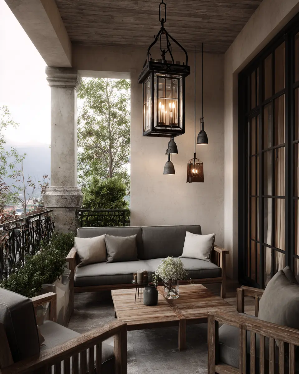 Rust Transitional Balcony Decor Ideas