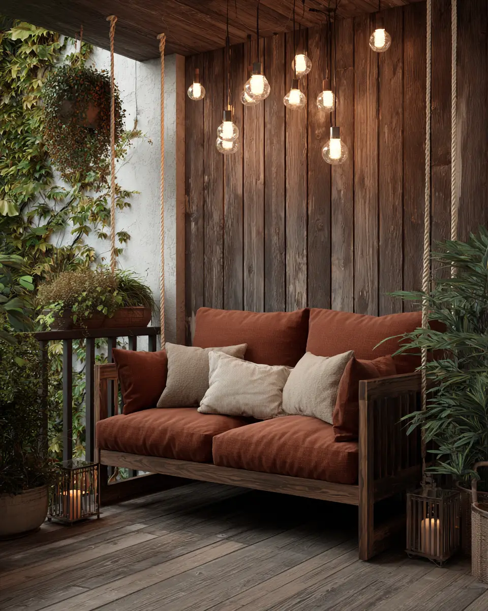 Rust Transitional Balcony Decor Ideas