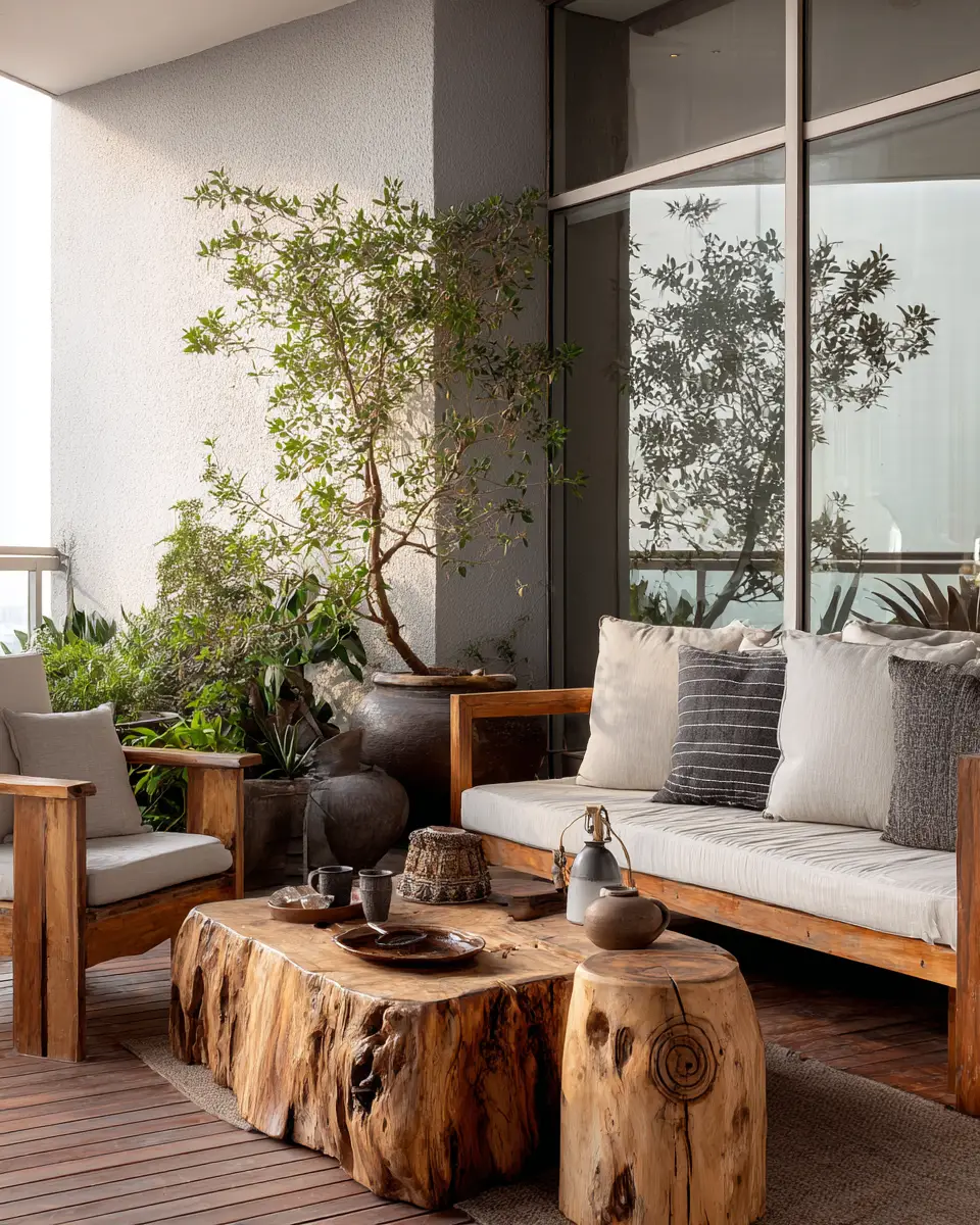 Rust Transitional Balcony Decor Ideas