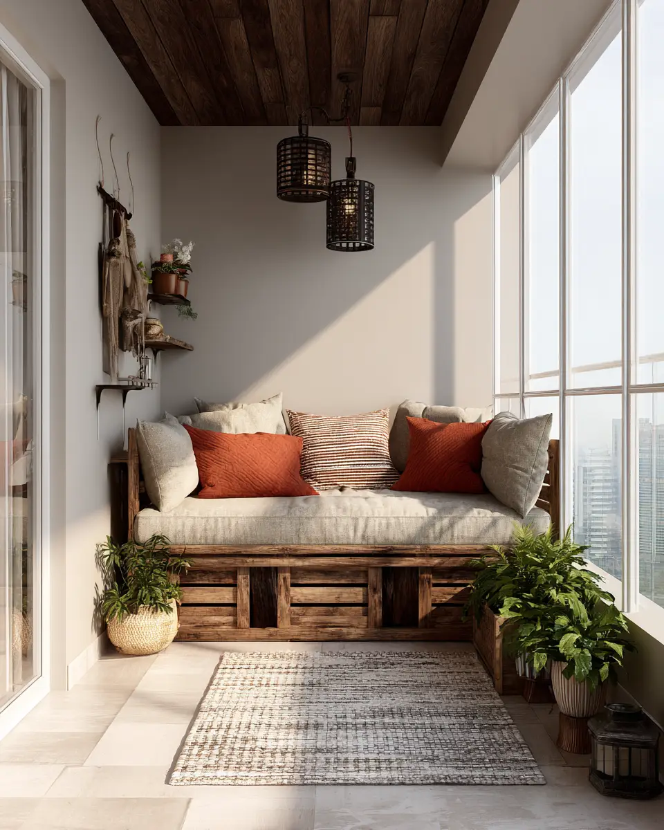 Rust Transitional Balcony Decor Ideas