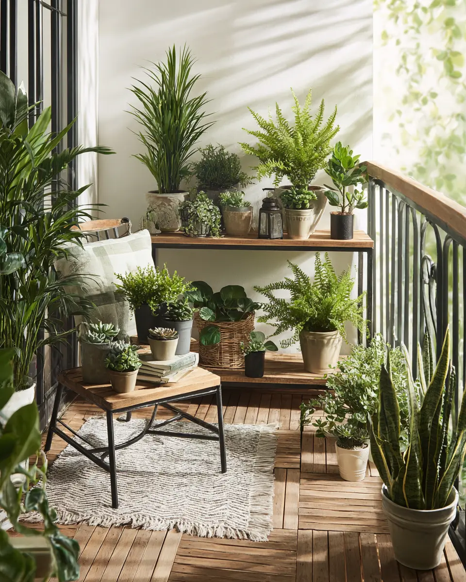 Rust Transitional Balcony Decor Ideas