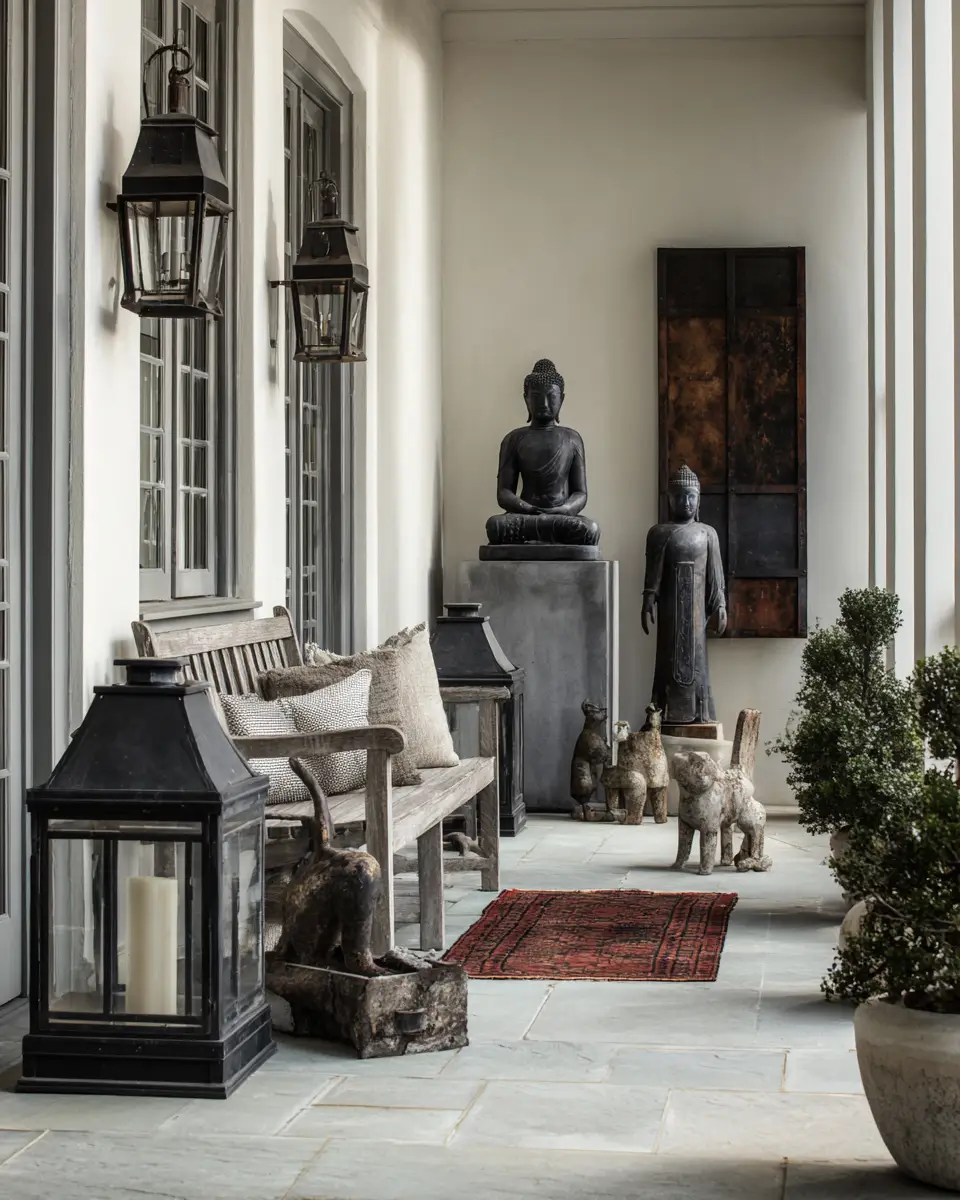 Rust Transitional Porch Decor Ideas - Featured