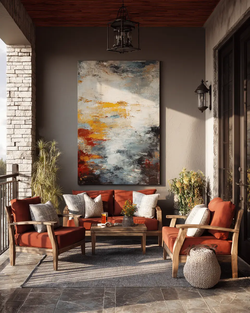 Rust Transitional Porch Decor Ideas