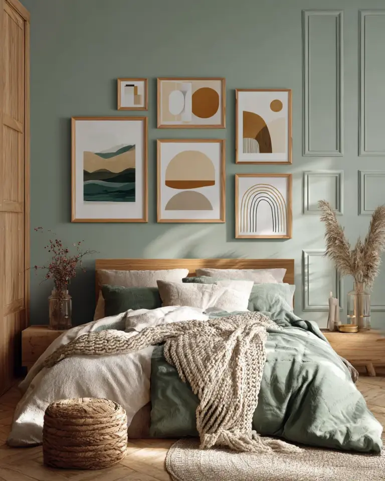 Sage Green Boho Bedroom Decor Ideas - Featured