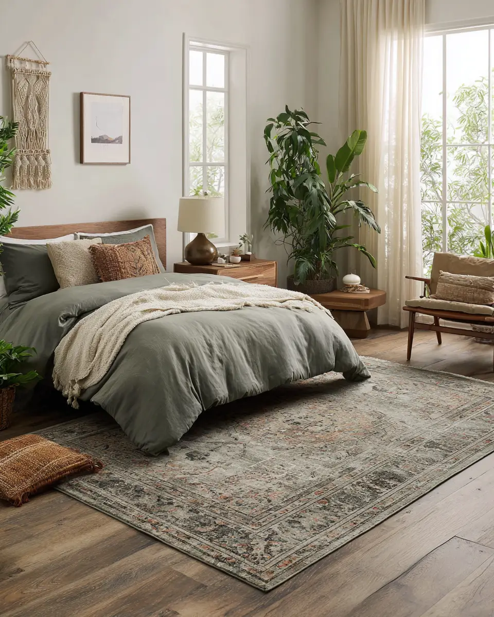 Sage Green Boho Bedroom Decor Ideas