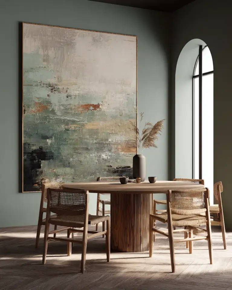 Sage Green Boho Dining Room Decor Ideas - Featured