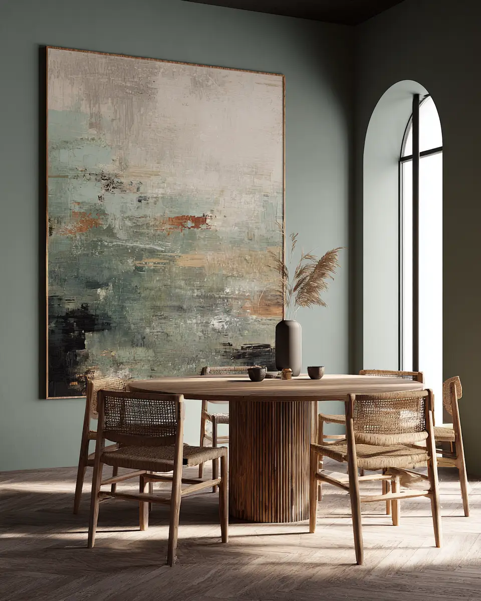 Sage Green Boho Dining Room Decor Ideas - Featured