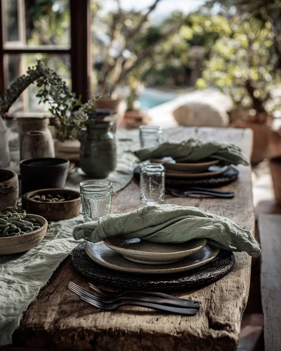 Sage Green Boho Dining Room Decor Ideas
