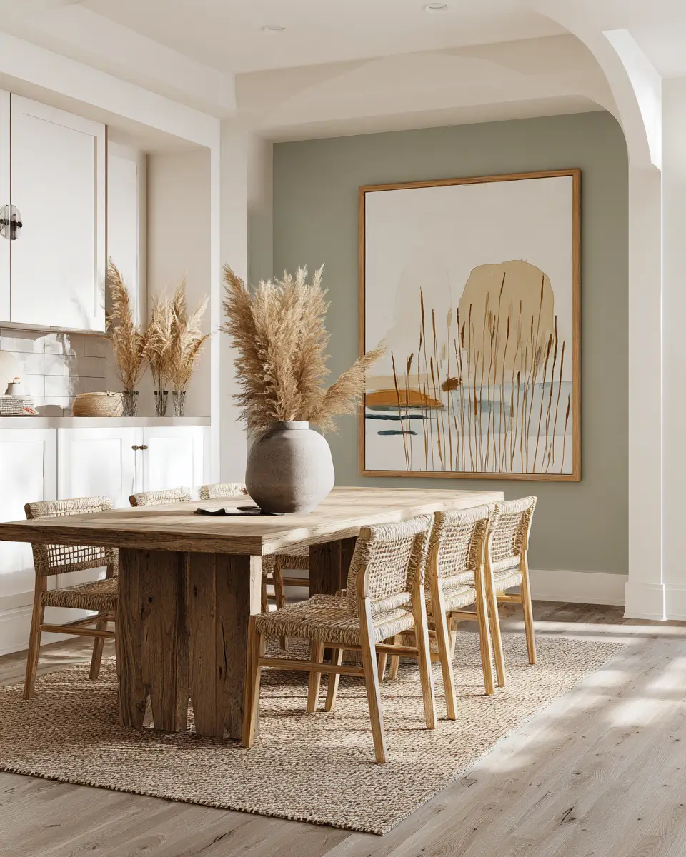 Sage Green Boho Dining Room Decor Ideas