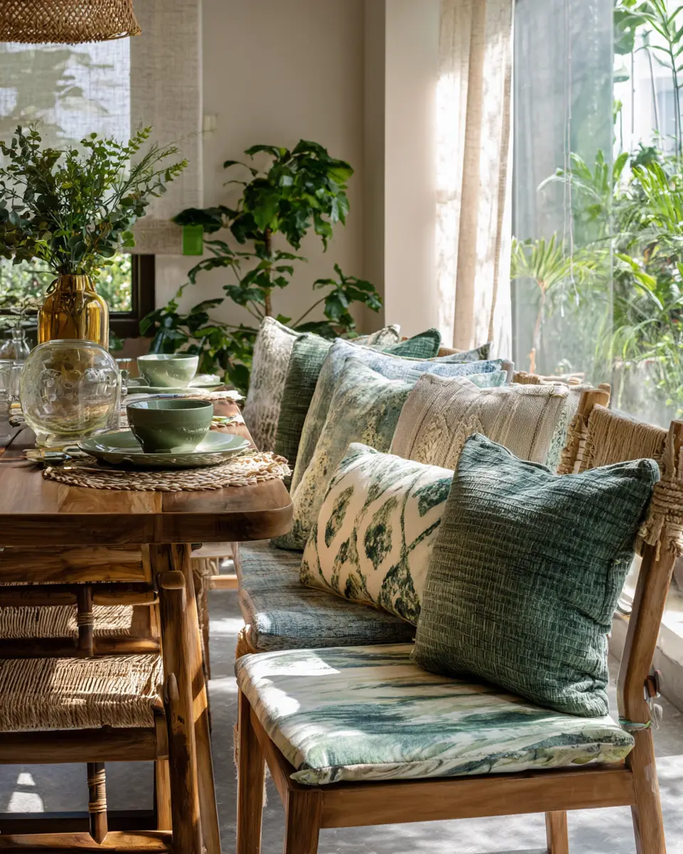 Sage Green Boho Dining Room Decor Ideas