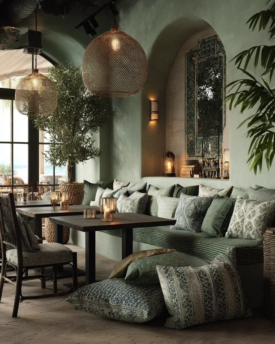 Sage Green Boho Dining Room Decor Ideas