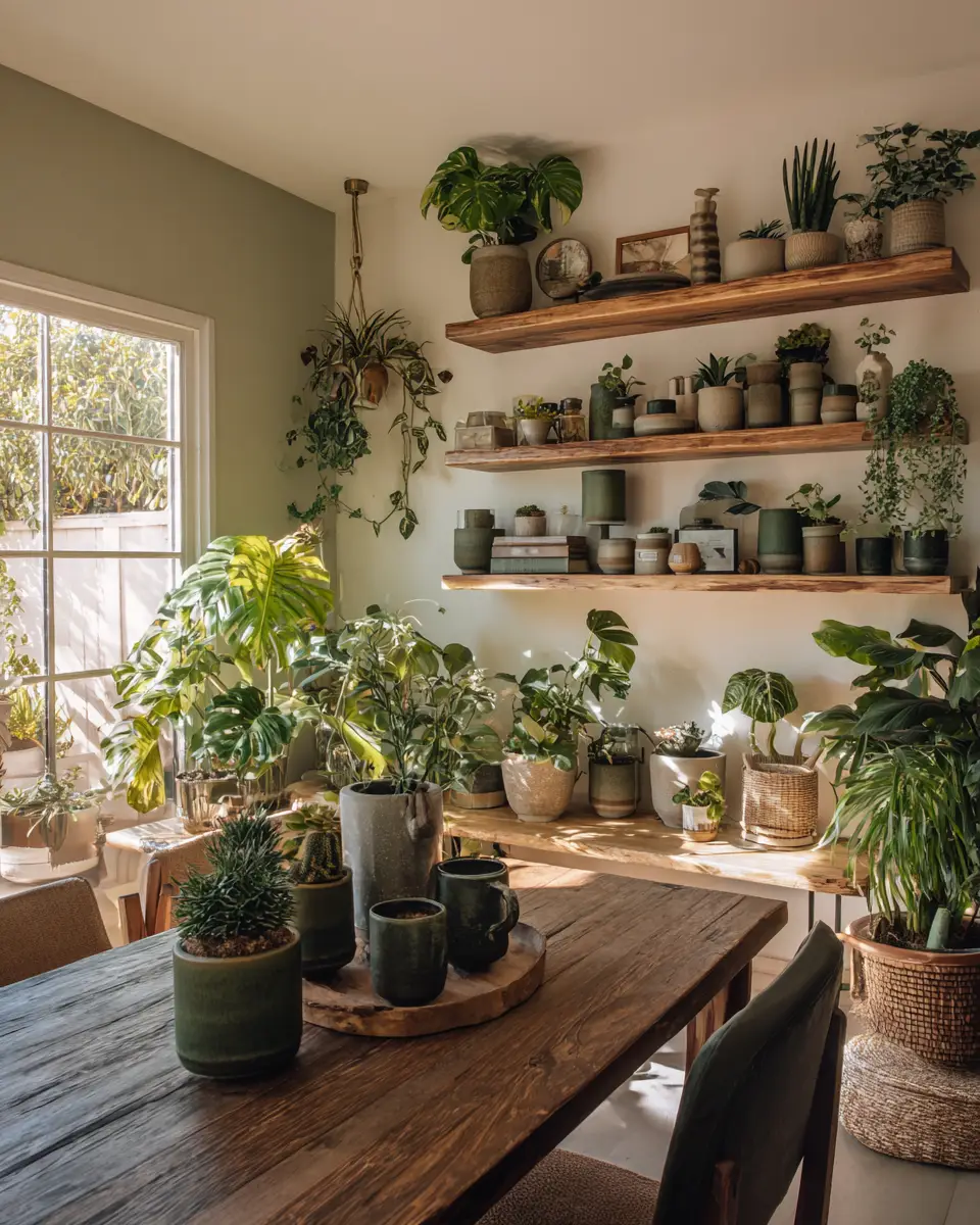 Sage Green Boho Dining Room Decor Ideas