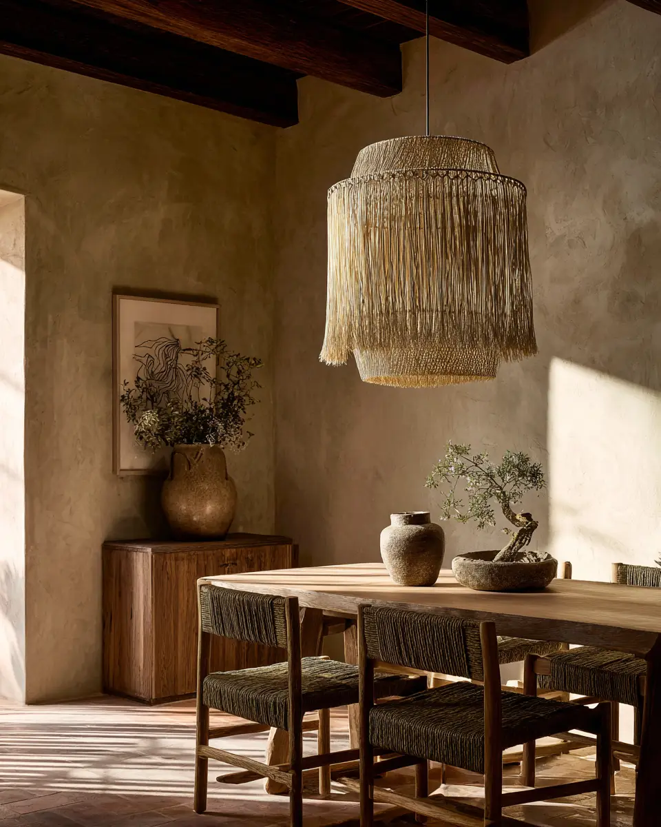 Sage Green Boho Dining Room Decor Ideas