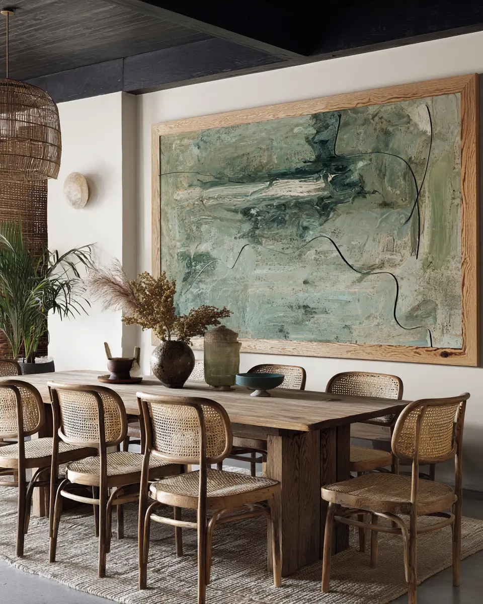 Sage Green Boho Dining Room Decor Ideas