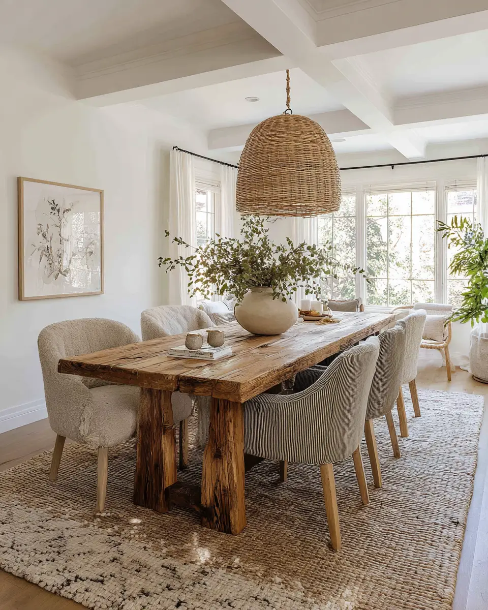 Sage Green Boho Dining Room Decor Ideas