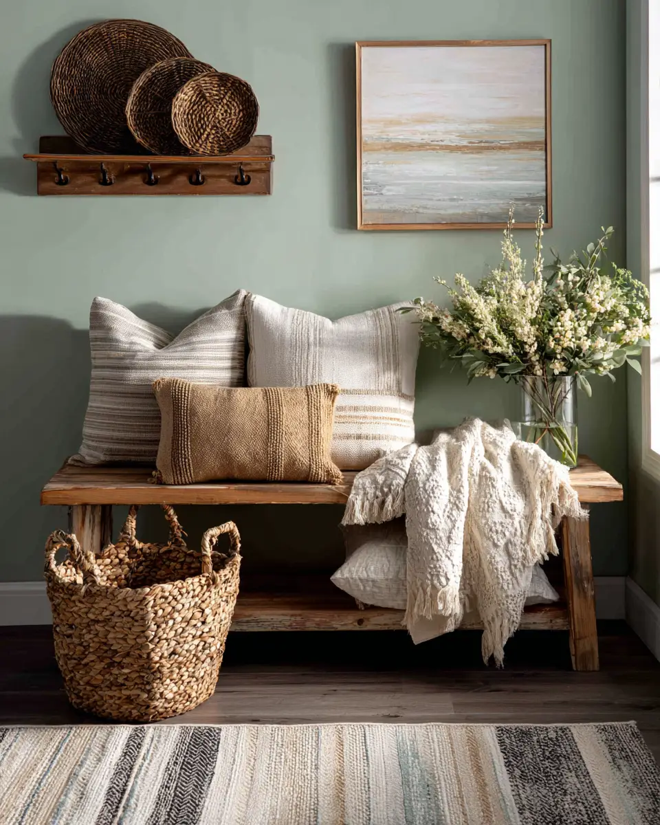Sage Green Boho Laundry Room Decor Ideas